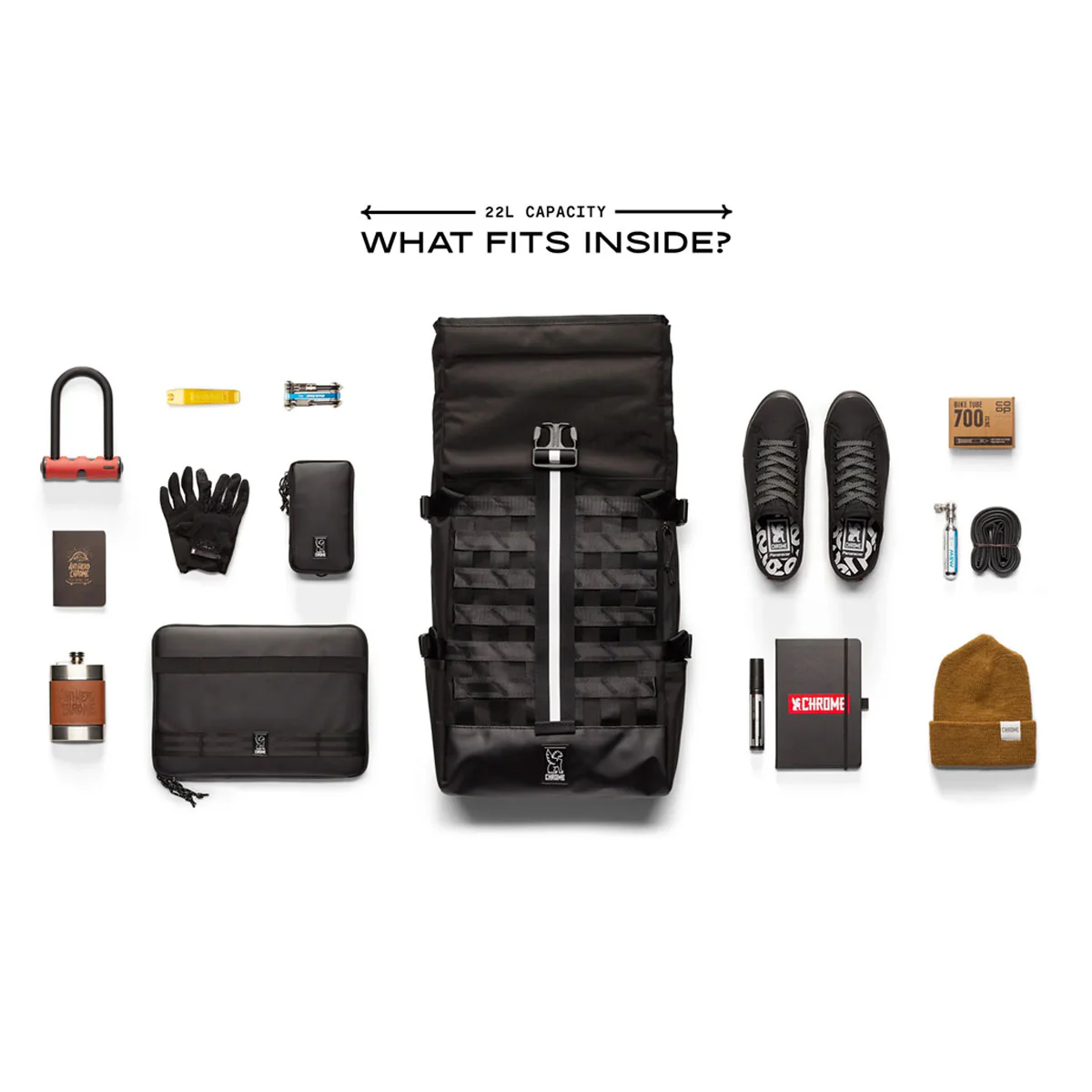 Chrome Industries : Barrage Cargo Bag 22L : Black XRF - Image 9