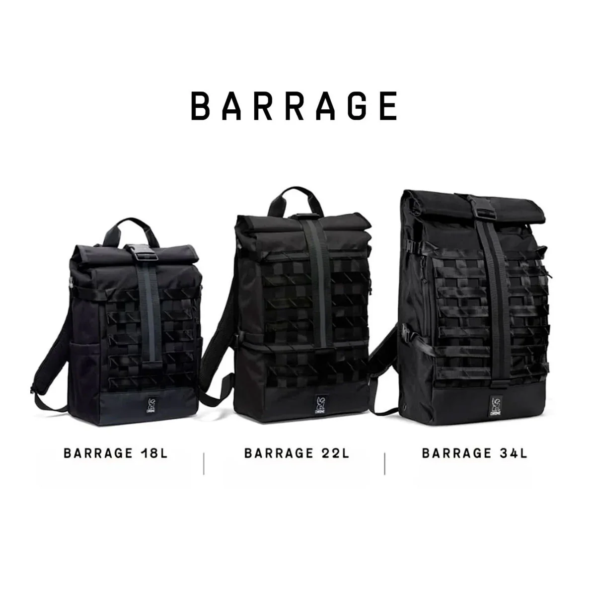 Chrome Industries : Barrage Cargo Bag 22L : Black XRF - Image 12