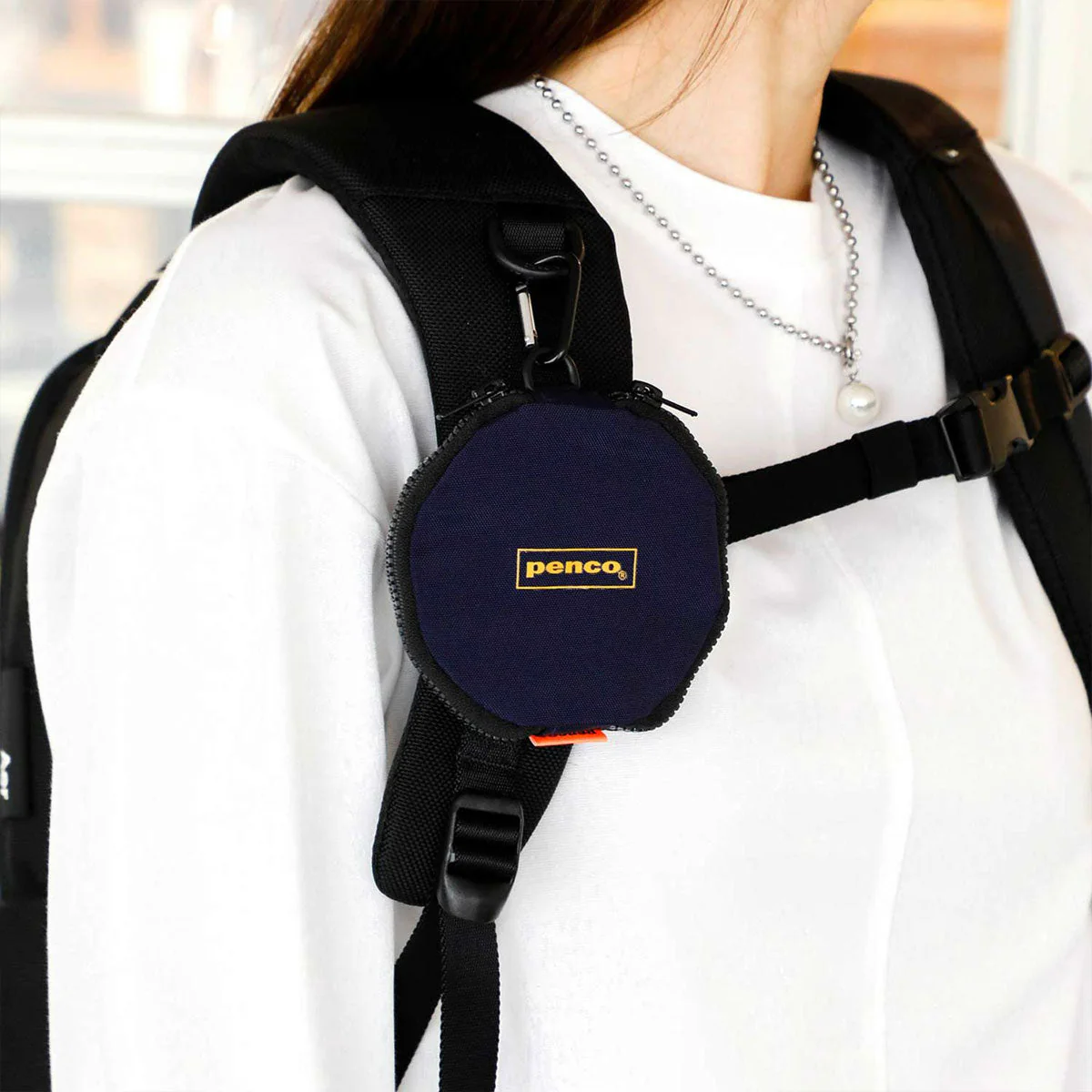 Penco : Double Door Purse : Navy - Image 6