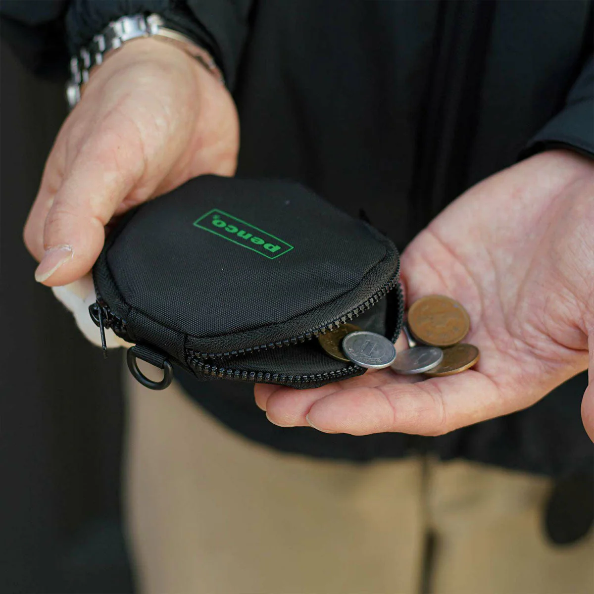 Penco : Double Door Purse : Navy - Image 8