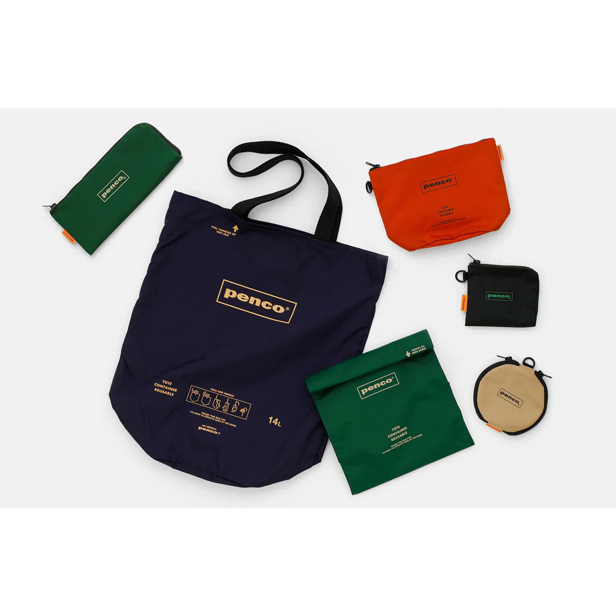 Penco : L-Zip Purse : Black - Image 9