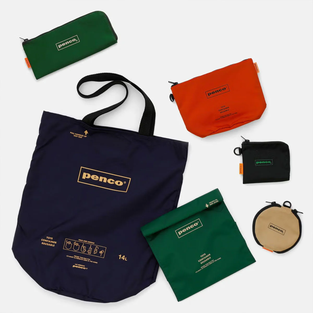 Penco : L-Zip Purse : Navy - Image 13